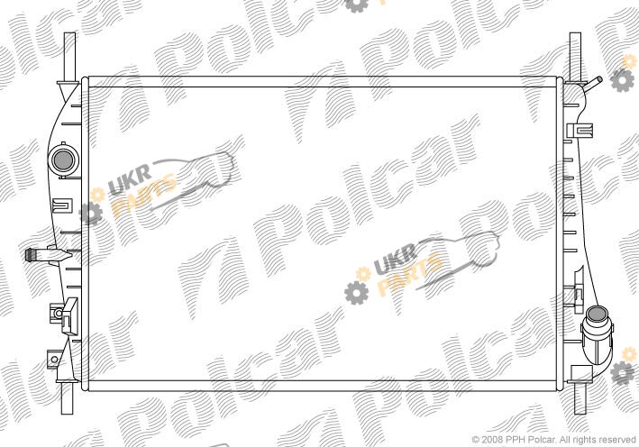 Радиатор охлаждения двигателя Polcar 321808-5