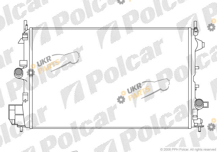 Радиатор охлаждения двигателя Polcar 551808-5