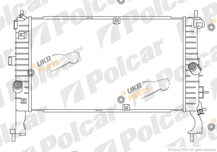 Радиатор охлаждения двигателя Polcar 555908-3