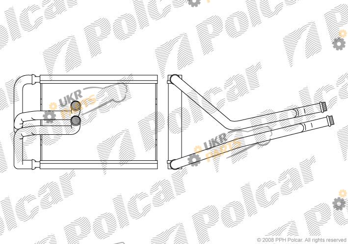 Радиатор печки Polcar 4047N81X