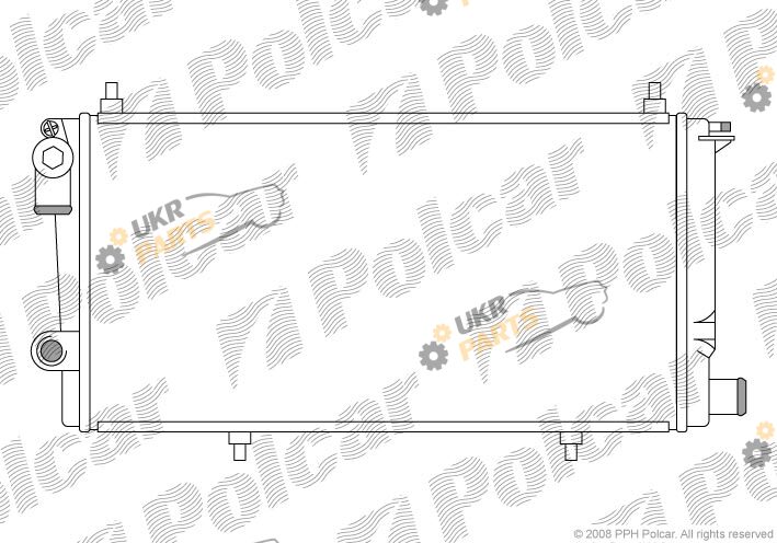 Радиатор охлаждения двигателя Polcar 239008A5