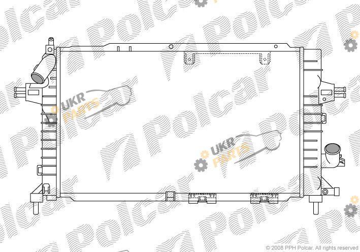 Радиатор охлаждения двигателя Polcar 550908-4