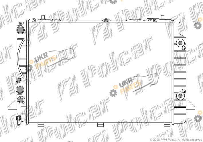Радиатор охлаждения двигателя Polcar 130808A5