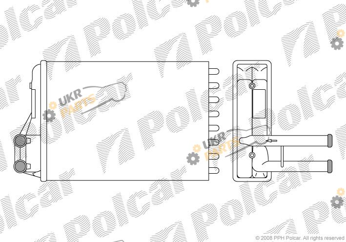 Радиатор печки Polcar 2402N8-1