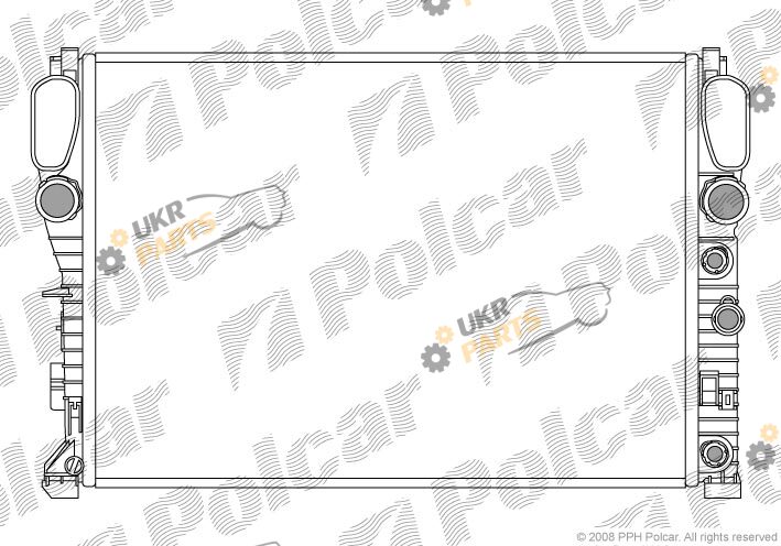 Радиатор охлаждения двигателя Polcar 501608-2