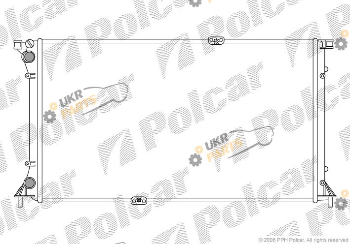 Радиатор охлаждения двигателя Polcar 602608-3