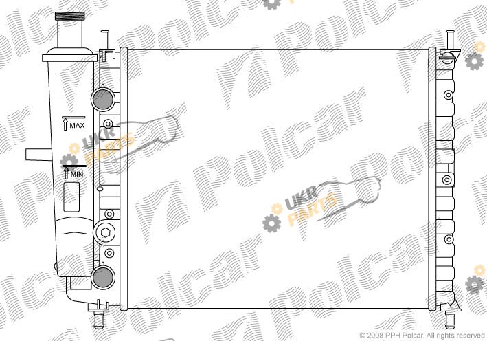 Радиатор охлаждения двигателя Polcar 301808-5
