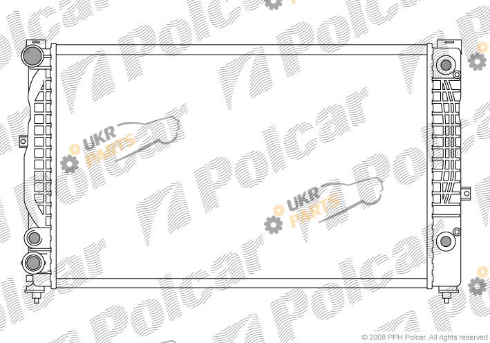 Радиатор охлаждения двигателя Polcar 132408A8