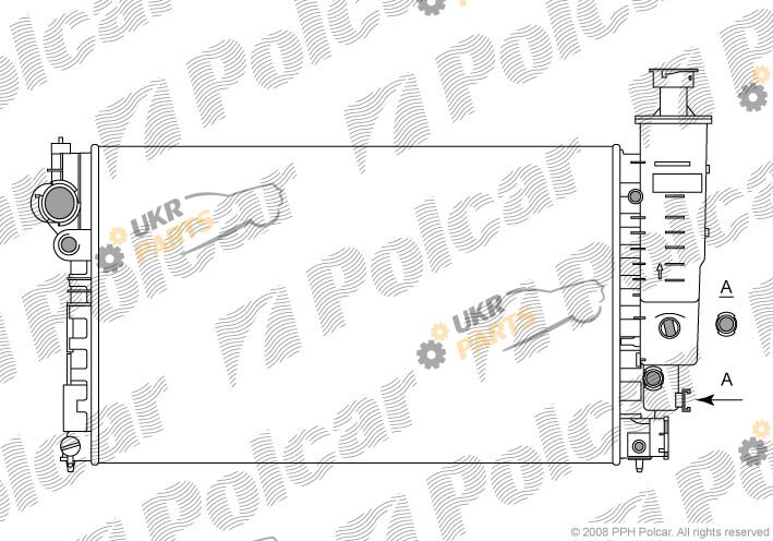 Радиатор охлаждения двигателя Polcar 57450801