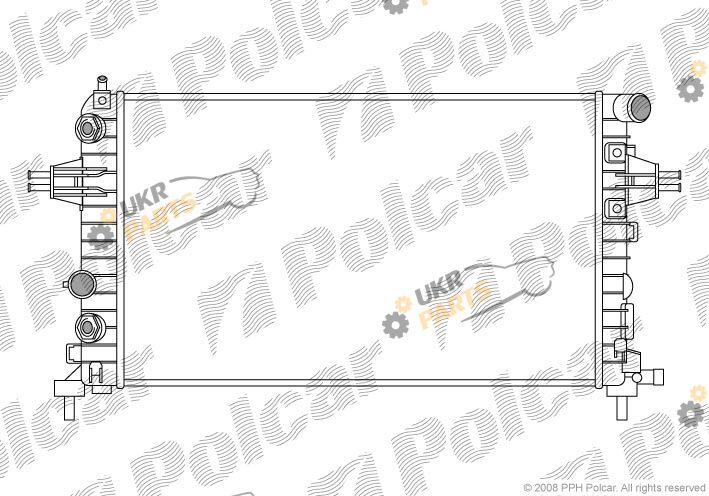 Радиатор охлаждения двигателя Polcar 550908-1