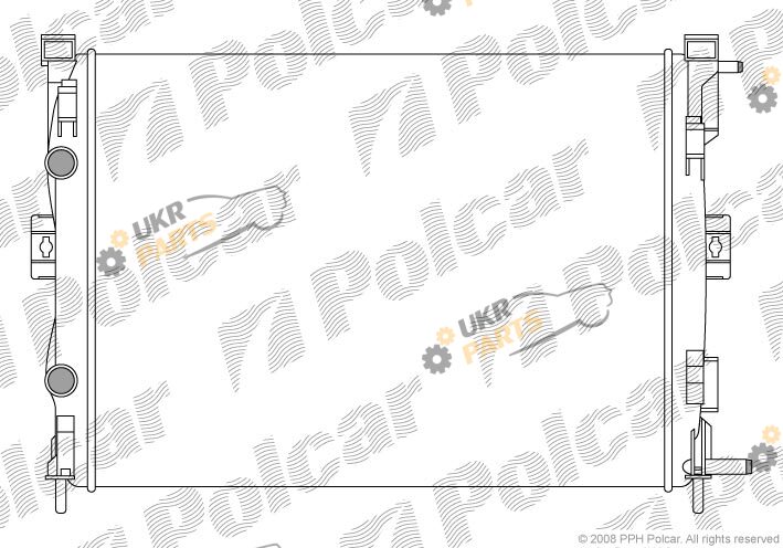 Радиатор охлаждения двигателя Polcar 601208A1