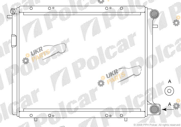 Радиатор охлаждения двигателя Polcar 601908A3