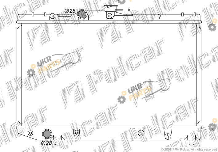 Радиатор охлаждения двигателя Polcar 810108-4
