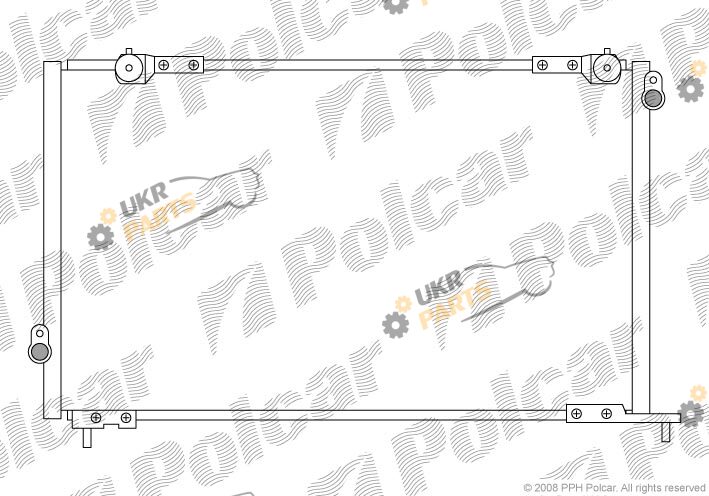 Радиатор кондиционера Polcar 3818K8C3