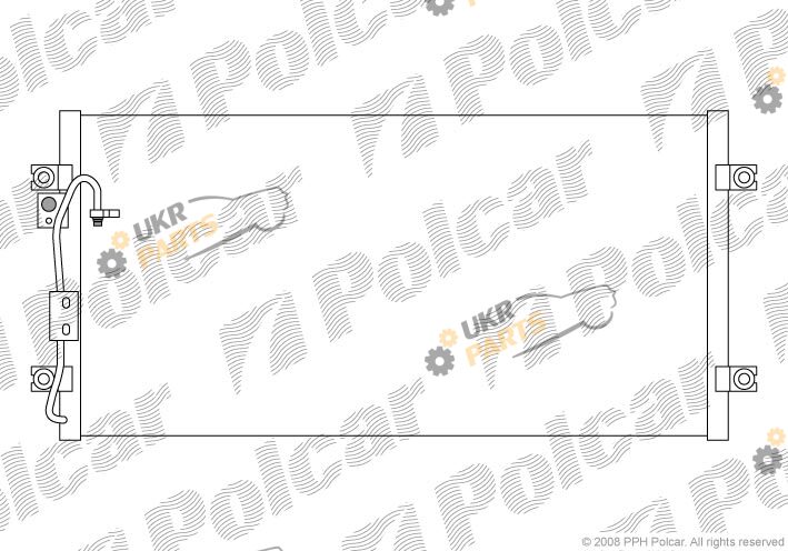 Радиатор кондиционера Polcar 4140K8C2