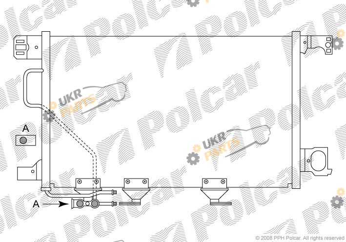 Радиатор кондиционера Polcar 5003K8C3S