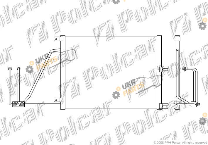 Радиатор кондиционера Polcar 5516K8C2