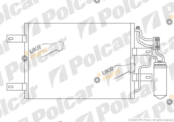Радиатор кондиционера Polcar 5559K8C2