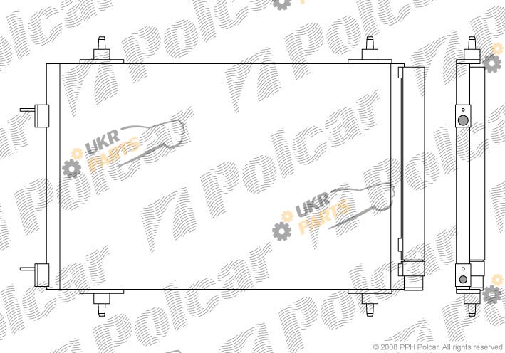 Радиатор кондиционера Polcar 5711K8C1
