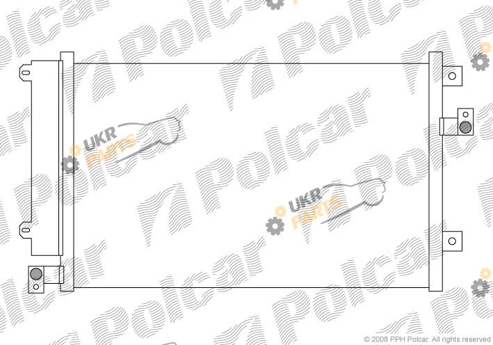 Радиатор кондиционера Polcar 3066K82X