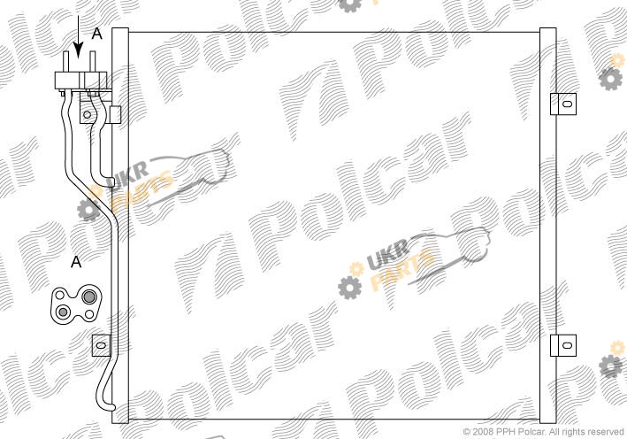 Радиатор кондиционера Polcar 3410K8C1
