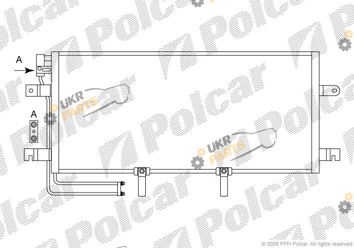 Радиатор кондиционера Polcar 9566K8C3