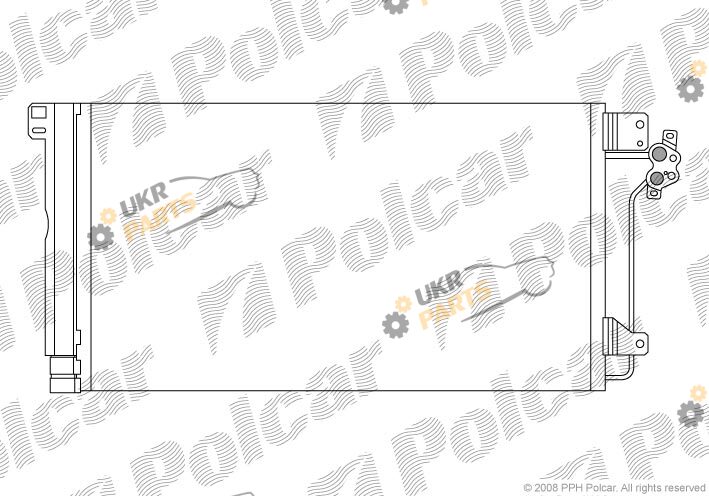 Радиатор кондиционера Polcar 9568K8C1