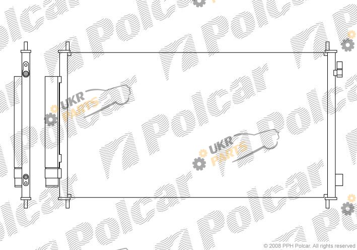 Радиатор кондиционера Polcar 3877K8C1
