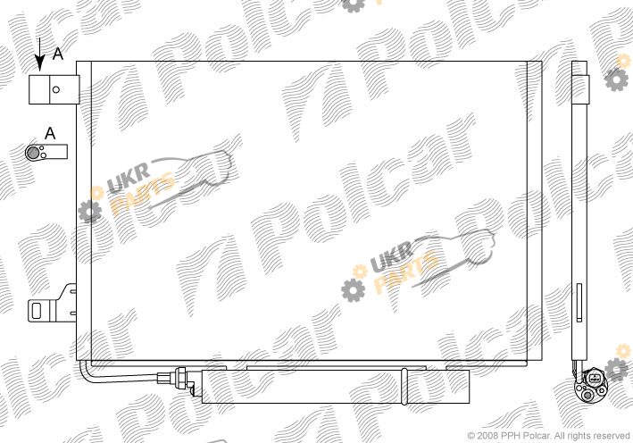 Радиатор кондиционера Polcar 5006K81X