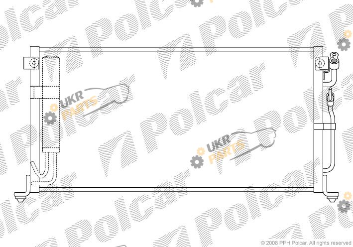 Радиатор кондиционера Polcar 5231K8C2