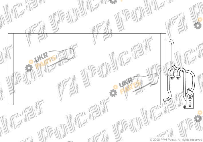 Радиатор кондиционера Polcar 5556K8C2