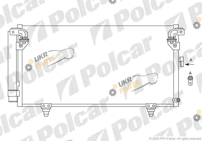 Радиатор кондиционера Polcar 7208K8C1