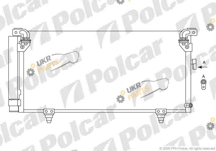 Радиатор кондиционера Polcar 7208K8C2