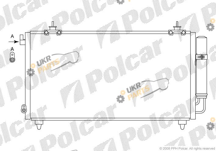 Радиатор кондиционера Polcar 8157K8C1