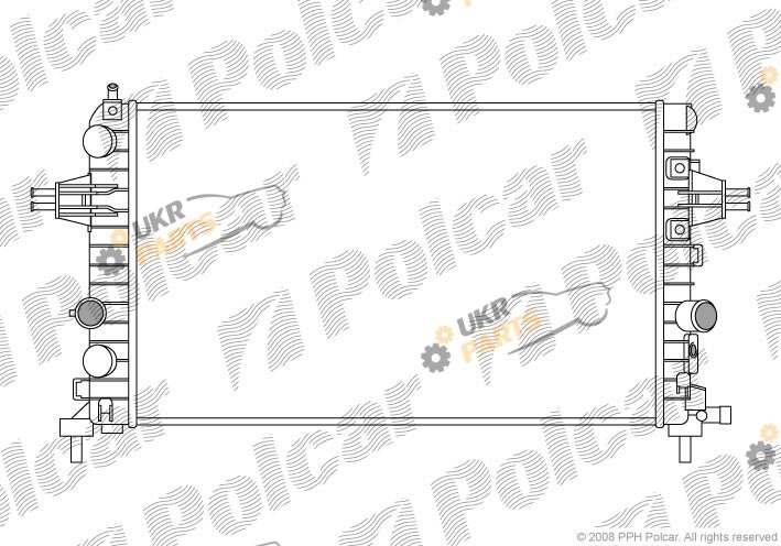 Радиатор охлаждения двигателя Polcar 550908-2