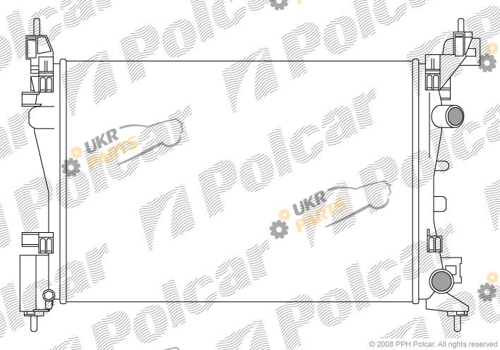 Радиатор охлаждения двигателя Polcar 555808-2