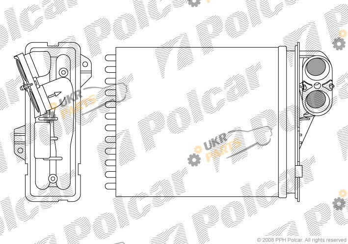 Радиатор печки Polcar 2800N8-1