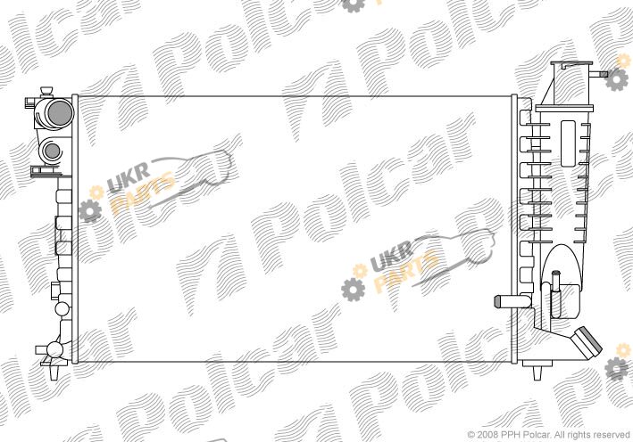 Радиатор охлаждения двигателя Polcar 232408A9