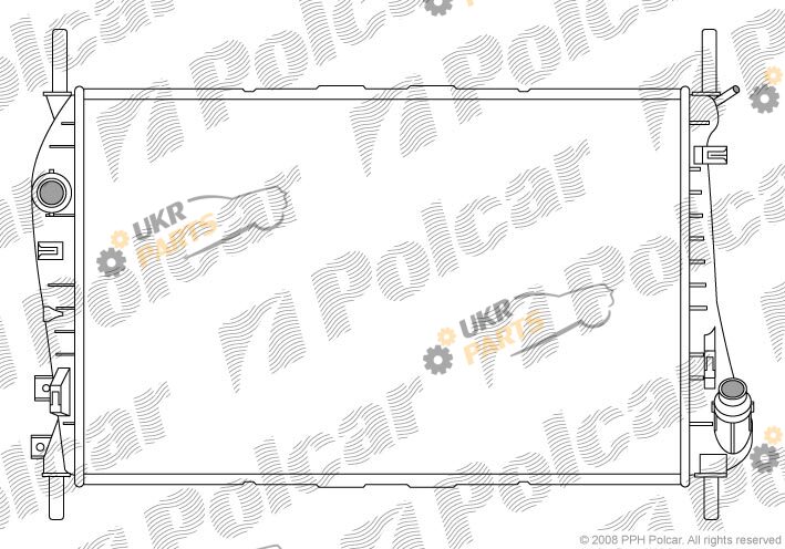 Радиатор охлаждения двигателя Polcar 321808-4