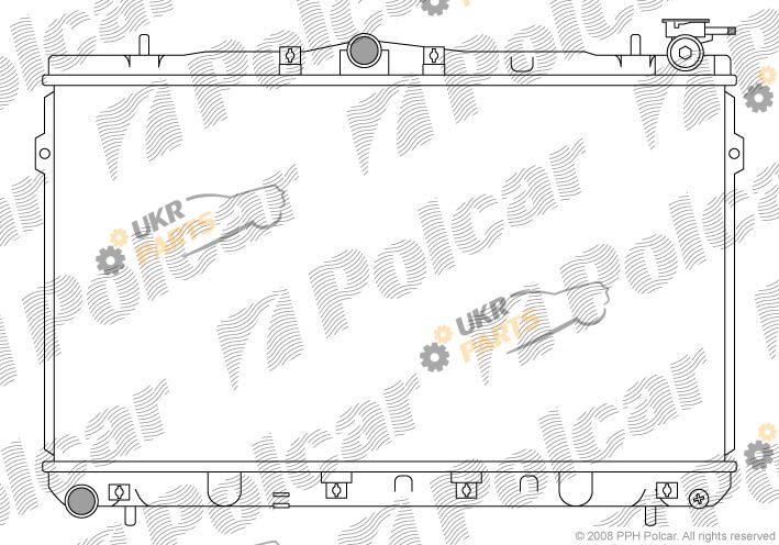 Радиатор охлаждения двигателя Polcar 401108-1