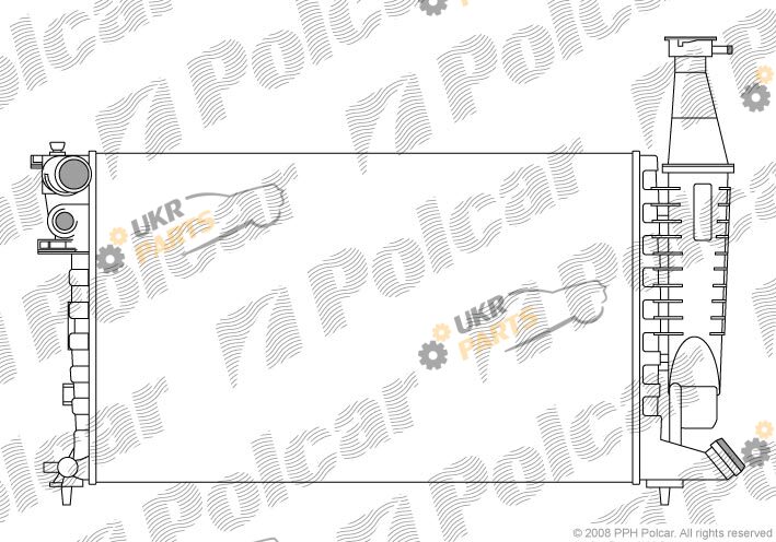 Радиатор охлаждения двигателя Polcar 235008-2