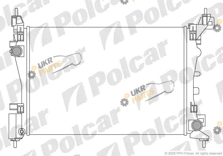 Радиатор охлаждения двигателя Polcar 302408-3