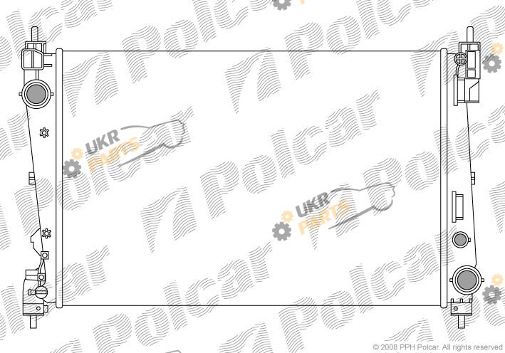 Радиатор охлаждения двигателя Polcar 302408A2