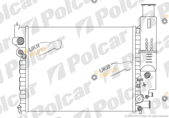 Радиатор охлаждения двигателя Polcar 574508A1