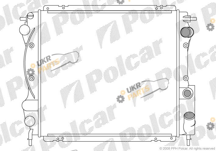 Радиатор охлаждения двигателя Polcar 600608A9