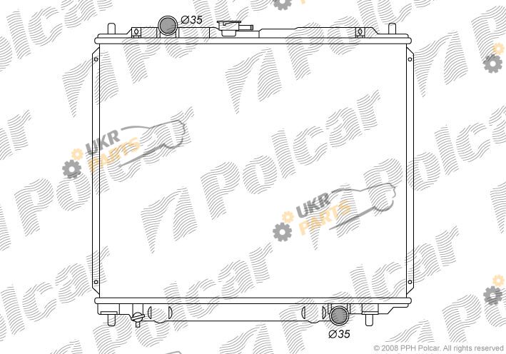 Радиатор охлаждения двигателя Polcar 5272082K