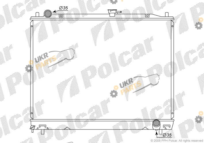 Радиатор охлаждения двигателя Polcar 5274081K