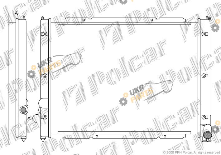 Радиатор охлаждения двигателя Polcar 956508A1