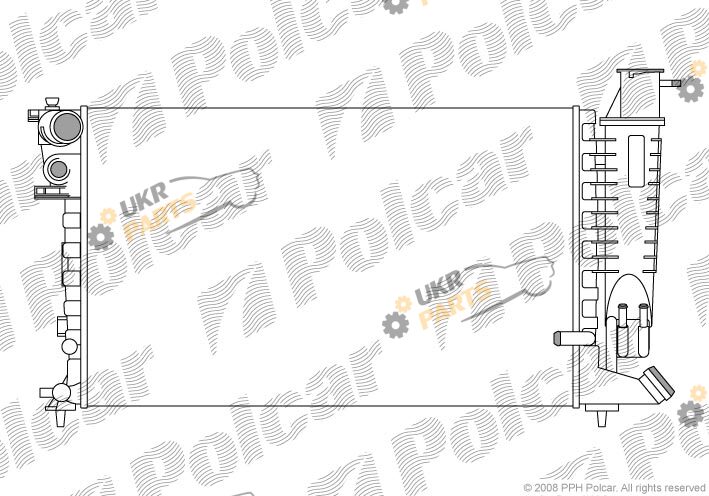 Радиатор охлаждения двигателя Polcar 570708A4