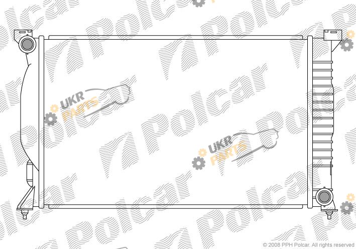 Радиатор охлаждения двигателя Polcar 133408-8